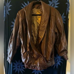 Vintage Brown Leather Jacket